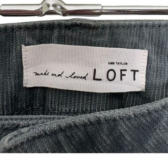Loft slate blue grey corduroy curvy skinny pants size 2 - Picture 4 of 7